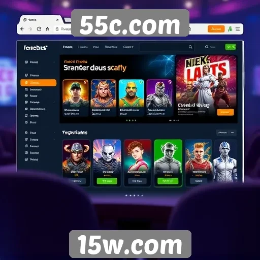 Análise da interface do usuário no 55c.com