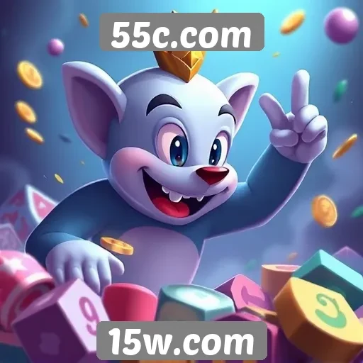 Variedade de jogos oferecidos em 55c.com